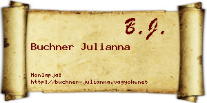 Buchner Julianna névjegykártya